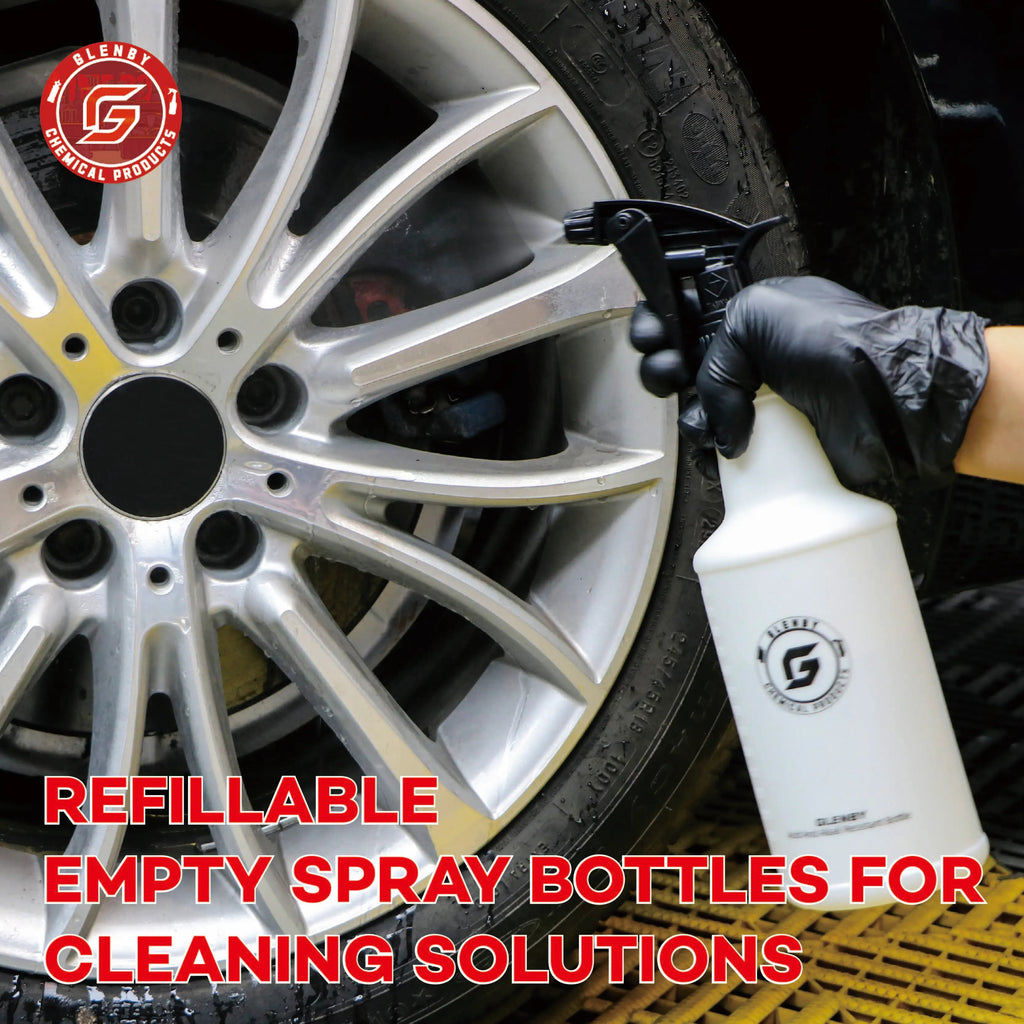 Car cleaning, detail spray bottle