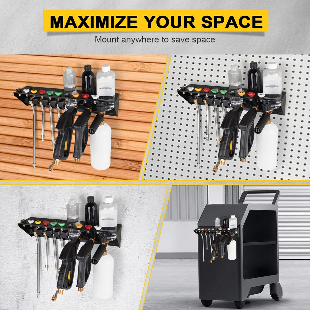 Pressure Washer Gun & Foam Cannon Holder with 1/4 Inch Quick Connector