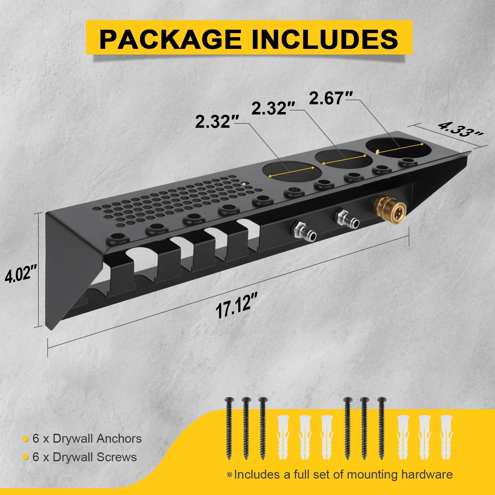 Pressure Washer Gun & Foam Cannon Holder with 1/4 Inch Quick Connector